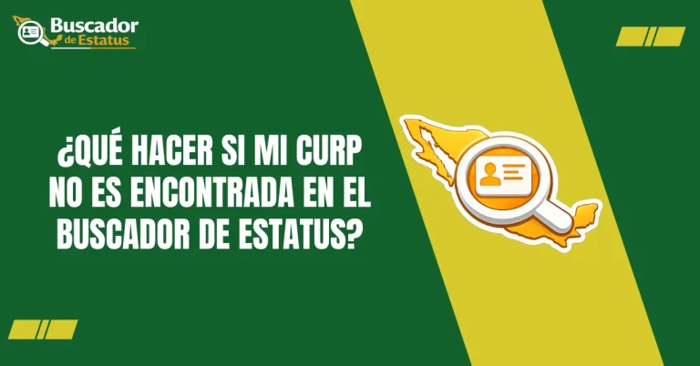 ¿Qué Hacer Si Mi CURP No Es Encontrada en el Buscador De Estatus?
