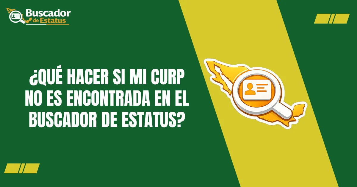 ¿Qué Hacer Si Mi CURP No Es Encontrada en el Buscador De Estatus?